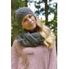 styleBREAKER 01018157 Unisex Knitted Loop Scarf Coarse Knitted Plain Knitted