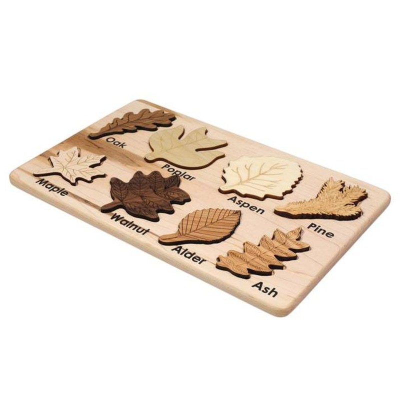 Leaf Wooden Jigsaw Puzzles Leaf Puzzle Educational Learning Toys for