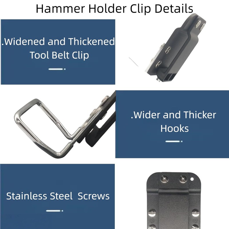 Hammer Holder,Hammer Holder for Belt,Hammer Holster,Compatible with Claw Hammer, Hatchet