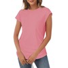 Trendy Womens Summer Tops 2025- Chic Ruched Short-Sleeve Crewneck T