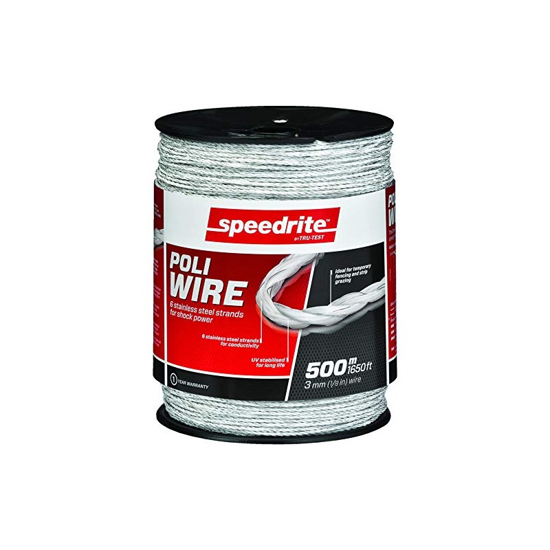 Speedrite Polywire Roll Stainless Steel Flexible Woven Easy Handling White