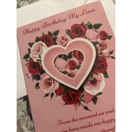 Stockwell Greeting Cards Birthday My Love, I Love You With All My Heart 5”x7.75" Stockwell Greeting Card