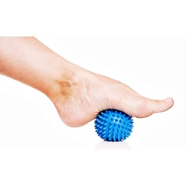 2 Massage Balls - 7.5 cm Diameter - Fitness - Gymnastics - Sports - Anti-Stress - Feet - Hands - Neck - Back - Arms - Sports - Pilates - Christmas and Birthday Gift Idea - Red and Black