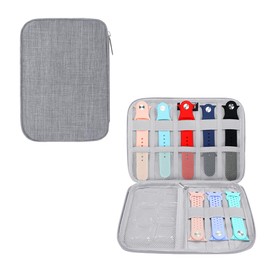 Pebipoo Watch Band Organizer Bag Watch Dial Organizer Data Cable Hard Drive Travel Bag (Gray)