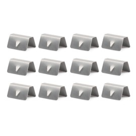 Flygun 12 PCS Car Windshield Clips Set, Stainless Steel Weather Shield Glass Clips, Channel Window Weather Shield Fastener Accessory, Compatible with HEKO G3 Sned (Silver)