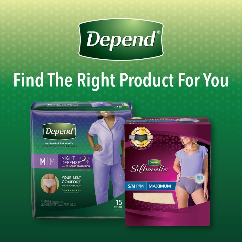 Depend Depend FIT-FLEX Incontinence Underwear for Women, Disposable, Moderate Absorbency,