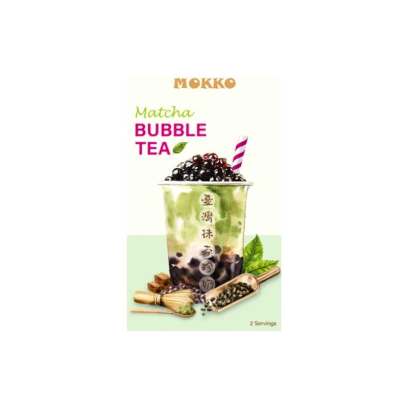 Mokko Green Matcha Bubble Tapioca Pearl Milk Tea Mix 150g
