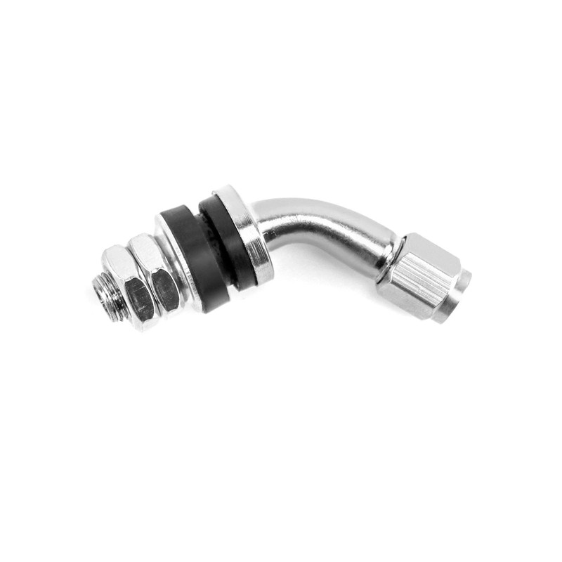 QWORK Tire Valve Stem, 4Pcs 45 Degree Angled Bolt-in Valve