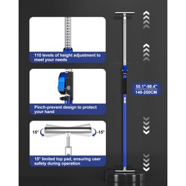 XINQIAO Cabinet Jacks for Installing Cabinets, Heavy Duty Third Hand Support System with Large Feet Adjusts from 55.1 in to 98.4 in, 1 PC