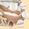 Moses Basket Wooden Base 10mm Hole, HSSZXFR Oval Shape Moses
