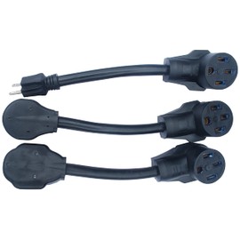 Couplago EV Charging Adapter Bundle, NEMA 14-30P,10-30P,5-15P to 14-50R Adapter, with Travel Bag Included