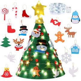 3D Felt Christmas Tree DIY Christmas Tree Set Edition Ornaments Decor for Children Christmas Gift Home Decoration