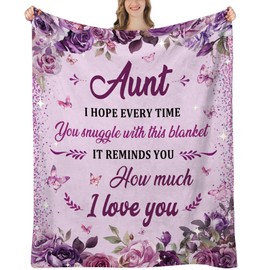 Aunt Gifts Blanket 40"x50", to My Best Aunt Gifts Blanket, Aunt Birthday Gifts, Aunt Gifts Throw Blanket, Best Auntie Ever Gifts, Cool Auntie Gifts from Nephew, Happy Birthday Gifts Ideas for Aunt