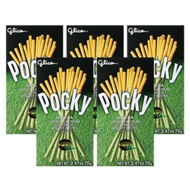 [ 5 Packs ] Glico Pocky Matcha Green Tea 70g x 5 Biscuit Stick