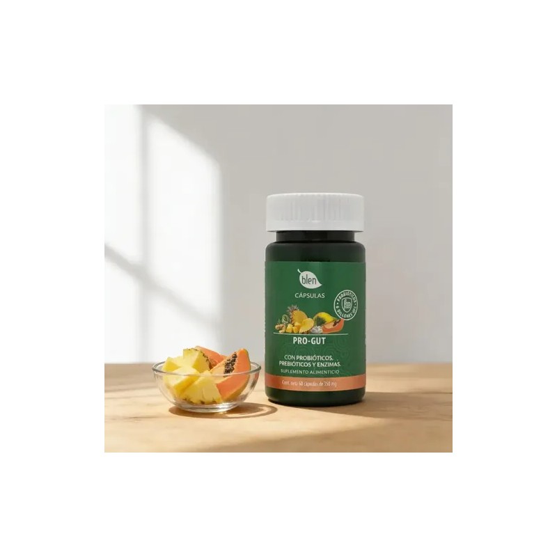 Pro Gut Blen Cápsulas Probioticos Prebioticos Digestivo 60pz Sin Sabor