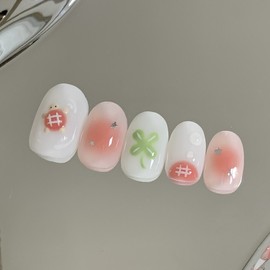 [Handmade Nail Tips] Lucky Turtle Nail Tips - Almond / [수제네일팁] 행운거북이 네일팁 - 아몬드