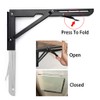Sumnacon Sturdy Folding Shelf Brackets - Heavy Duty Metal Triangle