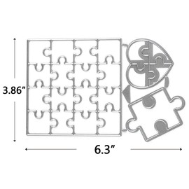 Puzzles Metal Cutting Dies Stencil Template Molds, Embossing Tool Die Cuts for Card Making Album Paper Scrapbooking DIY Etched Dies Craft