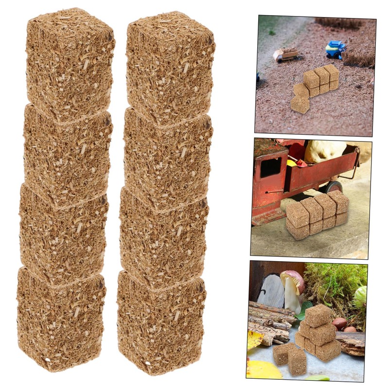 Operitacx 8pcs Haystack Model Yard Haystack Garden Haystack Small Prop