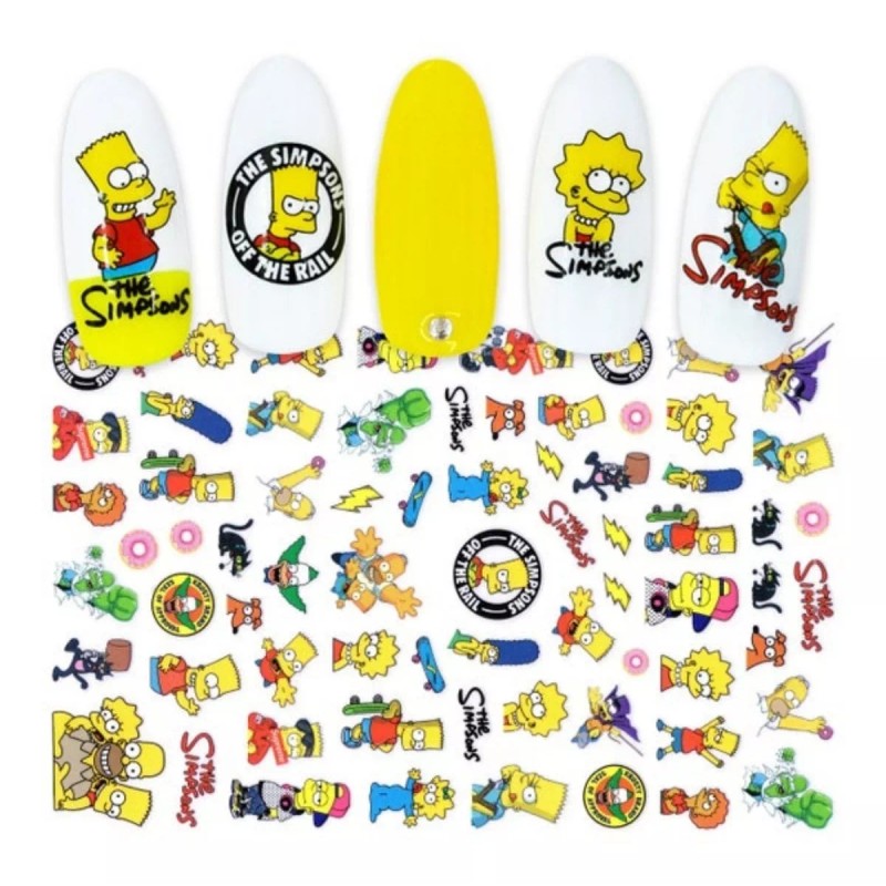 Love Crazy Sticker Pegatina Para Uñas Nail Art Los Simspson