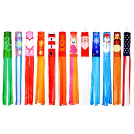 Trademark Innovations 60" Seasonal Theme Windsocks - Set of 12 - Blows in The Wind