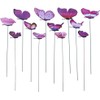 12 Garden Flying Butterfly Stake, Purple Decorative Garden Stakes