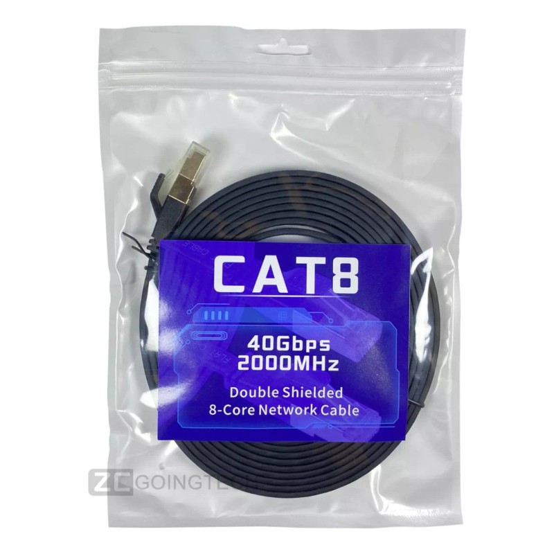 Zcgoingtech Cable Red Plano Categoria 8 Cat8 Rj45 Utp Ethernet