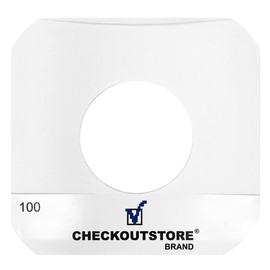 CheckOutStore (300) Paper Record Inner Sleeves with Hole for 7" Vinyl 45 RPM Records (Round Corners)