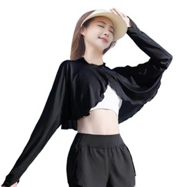 YAYUPLUS Women's UV Guard Bolero Arm Cover, Cardigan, Bolero Type, Rash Guard, High Neck Stall, Shawl, Arm Cover, Sun Protection, UV Protection, Outdoors, Leisure, Commuting, Driving, Bicycle, Cooling