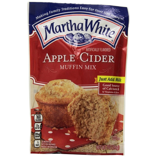 Martha White Apple Cider Flavored Muffin Mix, 7 Ounce (Pack of 12)