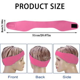 Pack of 2 Swimming Headbands, Children's Ear Band, Waterproof Swimming Band with High Elasticity, Ear Protection, Swimming for Children, Swimming, Surfing