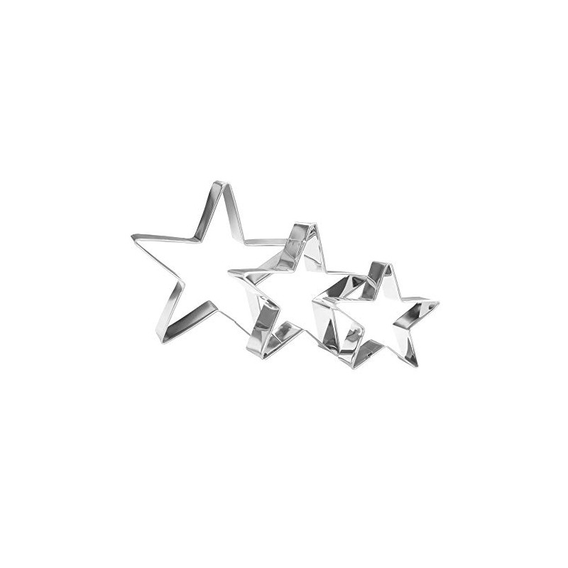 Star Cookie Cutter Set - 3 Piece - Stainless Steel