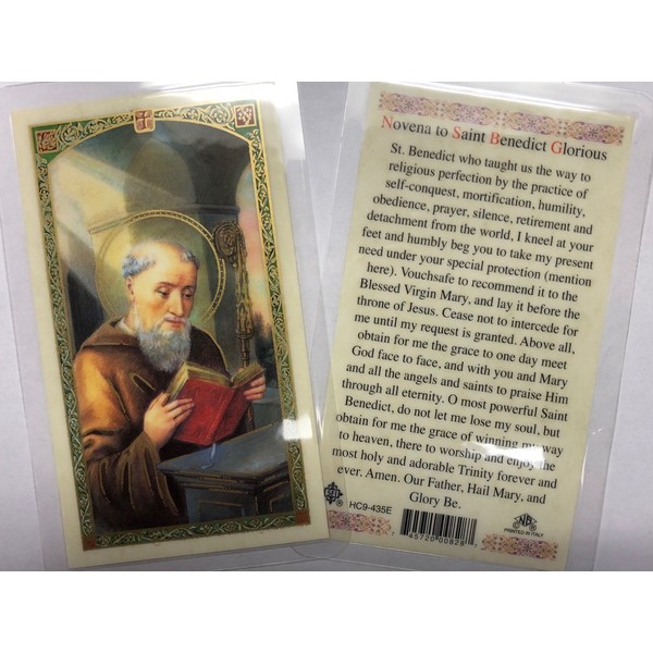 Holy Prayer Cards For the Novena to Saint Benedict Glorious in English