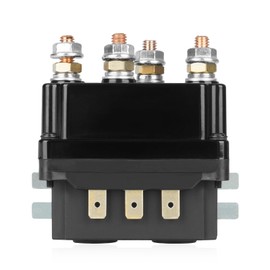 12V 500A Winch Solenoid Contactor Relay for 8000lb-15000lb ATV UTV Truck Jeep Winches with Twin Remote Control Kit and 4pcs Pre-Wires with lugs
