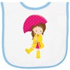 inktastic Girl in Raincoat, Girl with Umbrella, Brown Hair Baby