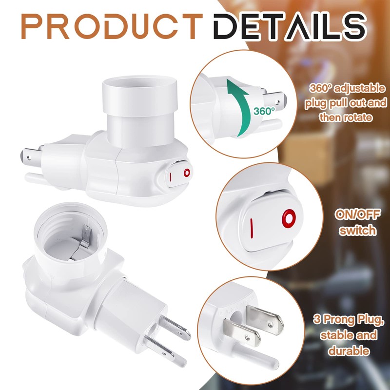 Plug in Light Socket, Outlet to Light Socket Adapter 3