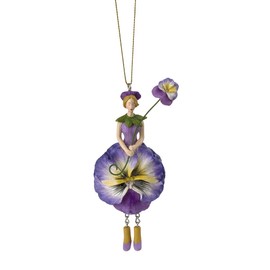 Flower Girl Pansy Hanging Elf Decorative Figure Flower Fairy Figure Flower Figure Sculpture Flower Children in Gift Box