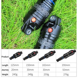 Bike Rear Shock, Air Pressure Shock Absorbers, Mountain Bike Rear Shock, 20/30/35/50mm Travel, Mtb Rear Shock Folding Bike Shock Absorber, for E-bike (125 * 20mm)