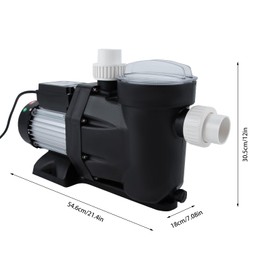 Pool Pump, 1.5HP/2HP Powerful Self Primming Swimming Pool Pumps with Timer, Portable In/Above Ground Pool Pump with 4.92 ft Long Power Cable, Pool Pump for Home Pools, Swimming Pools (1.5HP)