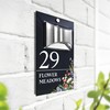 Custom Signs Solar Illuminated Modern Anthracite House Number Sign 24cm