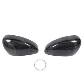 2PCS Carbon Fiber Mirror Cover Cap High Strength Wear Resistance Stylish Look Lightweight for Cars