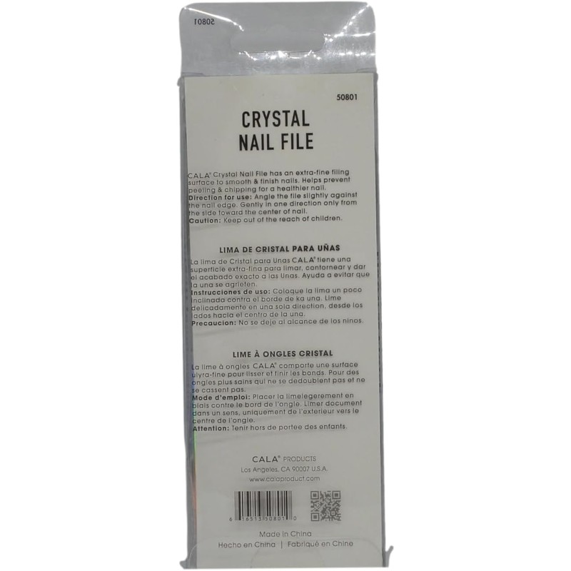 CALA - juego lima de uñas de cristal, 3 piezas