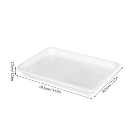 GLEAVI Lab Trays Plastic, 4 Pack Acid and Alkali Resistant Chemical Reagent Containment Pan, Leak-Proof Lab Storage Basin for Classroom Science Experiments, 9.7 x 7.3 Inch