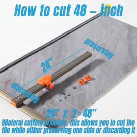 youkzuan Professional Porcelain Manual Tile Cutter Tool Kit with Large Tile Cutter (can cut 48"),Power Pliers,3Pcs Cutting Blades and 3Pcs Cutting Wheels