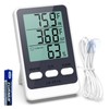 ORIA Refrigerator Thermometer, Digital LCD Thermometer with Waterproof Probe, Min/Max