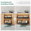 Warmiehomy Telescopic Drawer, Extendable Cupboard Organiser, Expandable Storage Space in