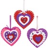Baker Ross Heart Decoration Sewing Kits - Pack of 3,