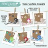 Papierdrachen Adventskalender zum Befüllen - mit 24 braunen Papiertüten und