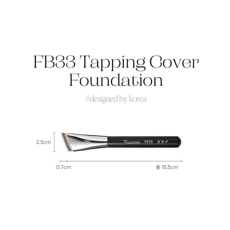 PICCASSO FB33 Tapping Cover Foundation Brush 1ea