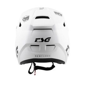 TSG Sentinel Fullface Downhill Mountain Bike Helmet, ABS Outershell, Full Frame EPS Protection, PC Laminated Chinbar, 12 Vents, Wide Eyeports, Precision Visor, Removable Liners&Cheek Pads,Satin White